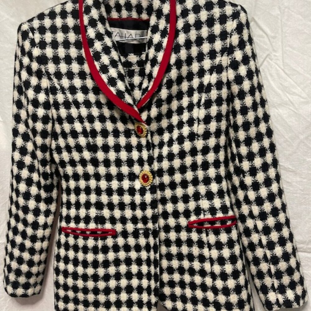 Tahari- Black & White 2 pc. Skirt Suit